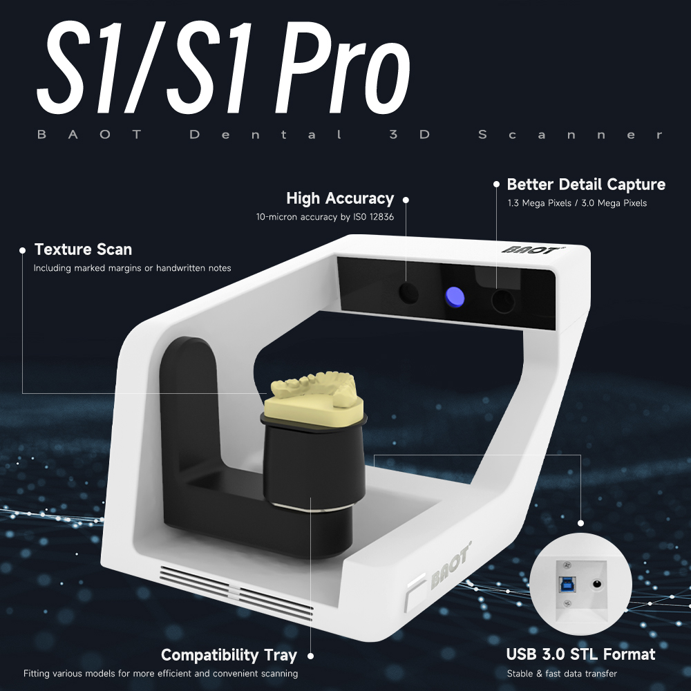 Máquina de escáner dental 3D Escaneo de mandíbula inferior